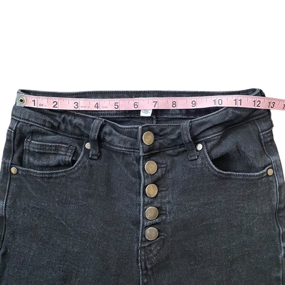 BP Exposed Button Fly High Rise Skinny Jeans in Black 27 - Picture 12 of 12